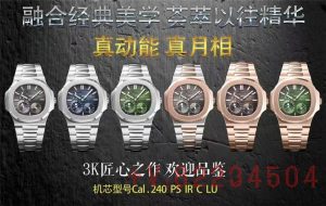 3K工廠震撼推出——百達(dá)翡麗鸚鵡螺5712/1A-001多功能腕表