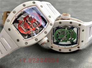 YS理查德米勒RM52-01白陶瓷限量版真陀飛輪，重新詮釋了RICHARDMILLE骷髏頭的精髓